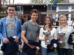 Die Gewinner v.l.n.r. 2.Platz Matthias Lukosch, Kai-Steffen Hofmann, 1.Platz Inga-Maria Hofmann, Henrike Leitl.