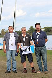 Die Sieger des Wettbewerbs: v.l.n.r. Jürgen Peters (GER 15), Graham Bantock (GBR 95), Nigel Winkley (GER 87).
