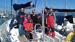 Die Crew: Lutz-Bodo, Beate, Markus, Artem, Manuel, Christian
